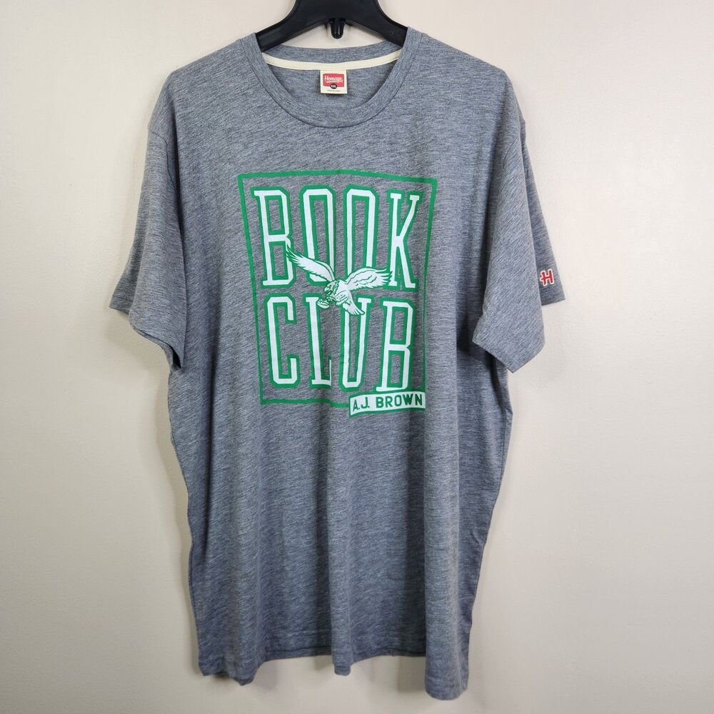 Homage Mens Philadelphia Eagles A.J. Brown Book Club Short Sleeve Tee XXL